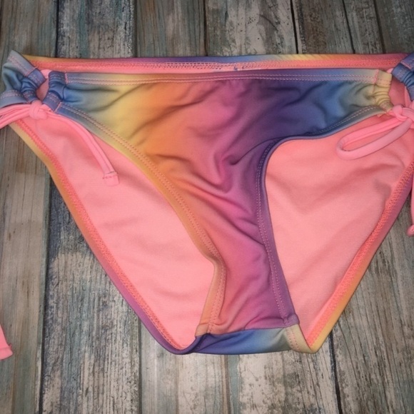 NWT Arizona Jeans Co Rainbow Bikini Bottoms - Picture 2 of 5